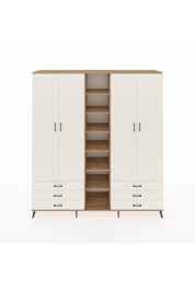 Hyperion Dolap 13 Raflı 6 Çekmeceli 2 Askılı 220x44x243 - S553M002V22B