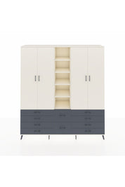 Hyperion Dolap 9 Raflı 10 Çekmeceli 2 Askılı 220x44x243 Aytaşı-Aytaşı/Antrasit