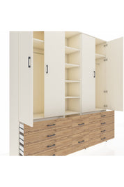 Hyperion Dolap 9 Raflı 10 Çekmeceli 2 Askılı 220x44x243 Aytaşı-Aytaşı/Çam