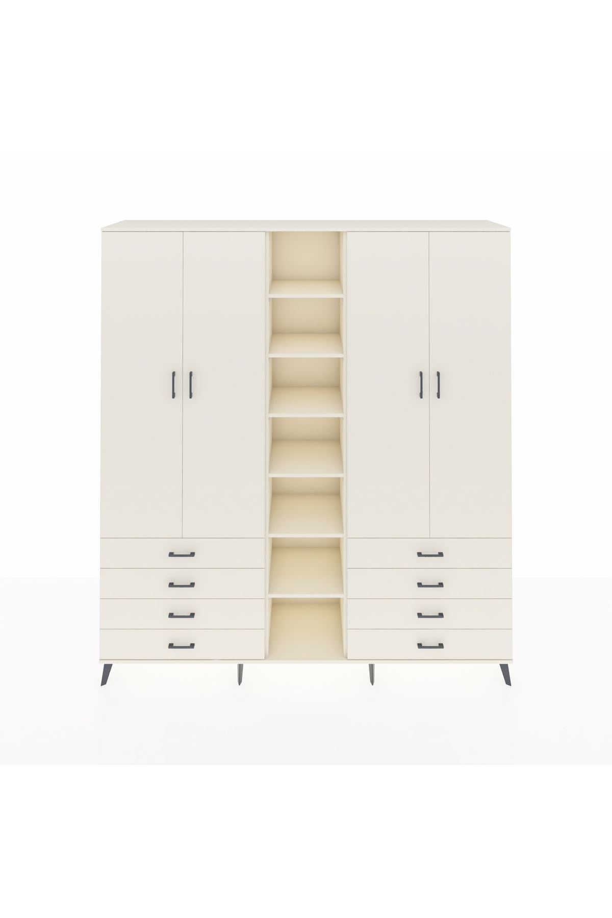 Hyperion Dolap 10 Raflı 8 Çekmeceli 2 Askılı 220x44x243 Aytaşı-Aytaşı/Aytaşı