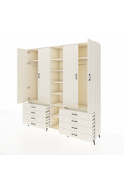 Hyperion Dolap 10 Raflı 8 Çekmeceli 2 Askılı 220x44x243 Aytaşı-Aytaşı/Aytaşı