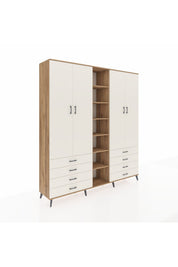 Hyperion Dolap 10 Raflı 8 Çekmeceli 2 Askılı 220x44x243 Çam-Aytaşı/Aytaşı