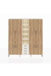 Hyperion Dolap 17 Raflı 4 Çekmeceli 8 Kapaklı 220x44x243 Aytaşı-Çam/Aytaşı