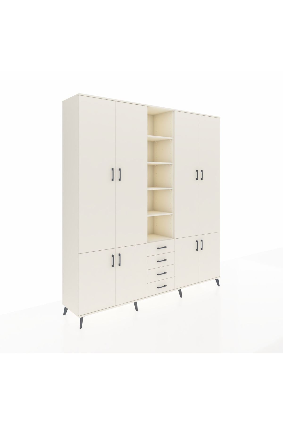 Hyperion Dolap 17 Raflı 4 Çekmeceli 8 Kapaklı 220x44x243 Aytaşı-Aytaşı/Aytaşı