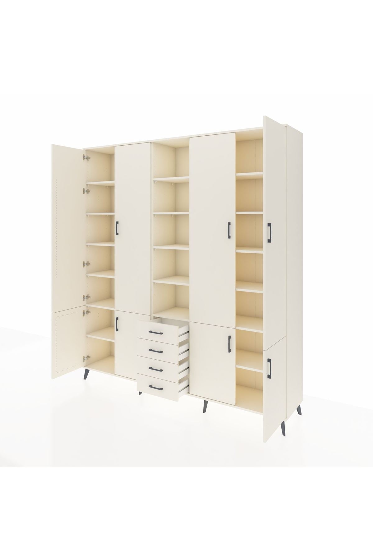 Hyperion Dolap 17 Raflı 4 Çekmeceli 8 Kapaklı 220x44x243 Aytaşı-Aytaşı/Aytaşı