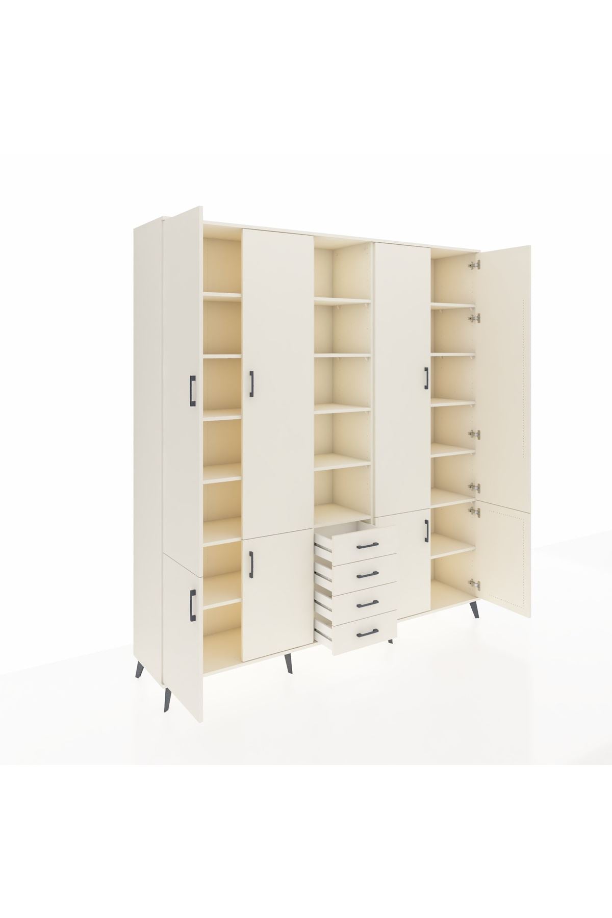 Hyperion Dolap 17 Raflı 4 Çekmeceli 8 Kapaklı 220x44x243 Aytaşı-Aytaşı/Aytaşı