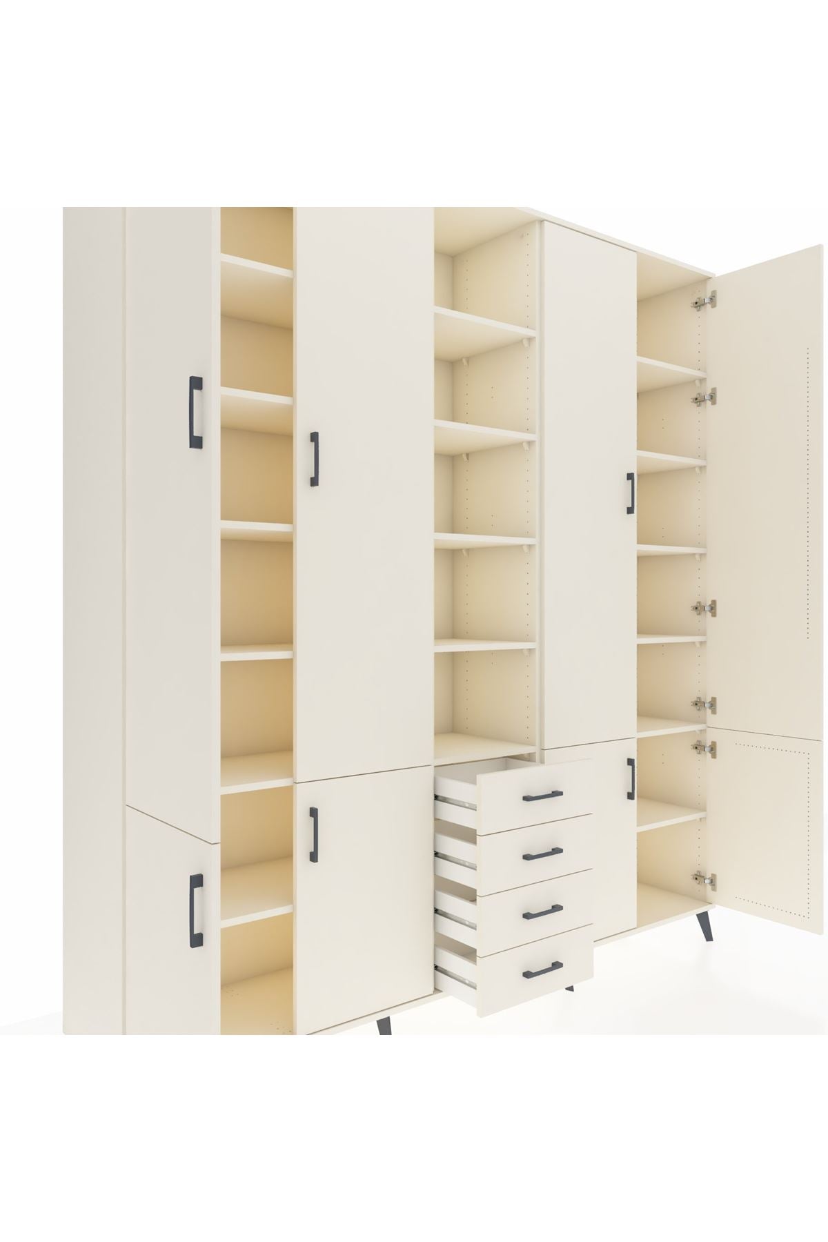 Hyperion Dolap 17 Raflı 4 Çekmeceli 8 Kapaklı 220x44x243 Aytaşı-Aytaşı/Aytaşı