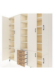 Hyperion Dolap 17 Raflı 4 Çekmeceli 8 Kapaklı 220x44x243 Aytaşı-Aytaşı/Çam