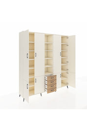 Hyperion Dolap 17 Raflı 4 Çekmeceli 8 Kapaklı 220x44x243 Aytaşı-Aytaşı/Çam