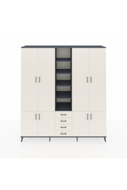 Hyperion Dolap 17 Raflı 4 Çekmeceli 8 Kapaklı 220x44x243 Antrasit-Aytaşı/Aytaşı