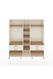 Hyperion Dolap 11 Raflı 4 Çekmeceli 2 Askılı 220x44x243 Aytaşı-Çam/Aytaşı