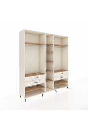 Hyperion Dolap 11 Raflı 4 Çekmeceli 2 Askılı 220x44x243 Aytaşı-Çam/Aytaşı