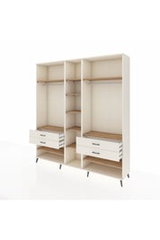 Hyperion Dolap 11 Raflı 4 Çekmeceli 2 Askılı 220x44x243 Aytaşı-Çam/Aytaşı