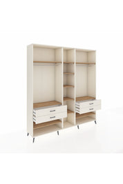 Hyperion Dolap 11 Raflı 4 Çekmeceli 2 Askılı 220x44x243 Aytaşı-Çam/Aytaşı