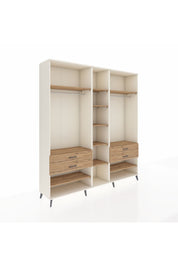 Hyperion Dolap 11 Raflı 4 Çekmeceli 2 Askılı 220x44x243 Aytaşı-Çam/Çam