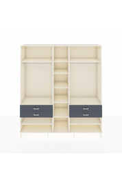 Hyperion Dolap 11 Raflı 4 Çekmeceli 2 Askılı 220x44x243 Aytaşı-Aytaşı/Antrasit