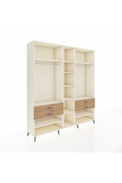 Hyperion Dolap 11 Raflı 4 Çekmeceli 2 Askılı 220x44x243 Aytaşı-Aytaşı/Çam