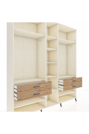 Hyperion Dolap 11 Raflı 4 Çekmeceli 2 Askılı 220x44x243 Aytaşı-Aytaşı/Çam