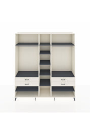 Hyperion Dolap 11 Raflı 4 Çekmeceli 2 Askılı 220x44x243 Aytaşı-Antrasit/Aytaşı