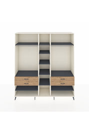 Hyperion Dolap 11 Raflı 4 Çekmeceli 2 Askılı 220x44x243 Aytaşı-Antrasit/Çam