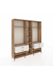 Hyperion Dolap 11 Raflı 4 Çekmeceli 2 Askılı 220x44x243 Çam-Çam/Aytaşı