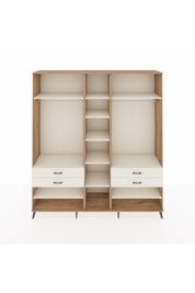 Hyperion Dolap 11 Raflı 4 Çekmeceli 2 Askılı 220x44x243 Çam-Aytaşı/Aytaşı