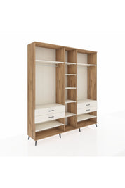 Hyperion Dolap 11 Raflı 4 Çekmeceli 2 Askılı 220x44x243 Çam-Aytaşı/Aytaşı