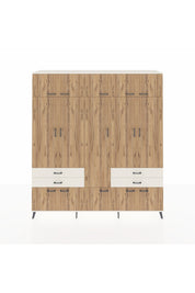 Hyperion Dolap 11 Raflı 4 Çekmeceli 2 Askılı 220x44x243 Aytaşı-Çam/Aytaşı