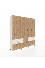 Hyperion Dolap 11 Raflı 4 Çekmeceli 2 Askılı 220x44x243 Aytaşı-Çam/Aytaşı