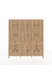 Hyperion Dolap 11 Raflı 4 Çekmeceli 2 Askılı 220x44x243 Aytaşı-Çam/Çam