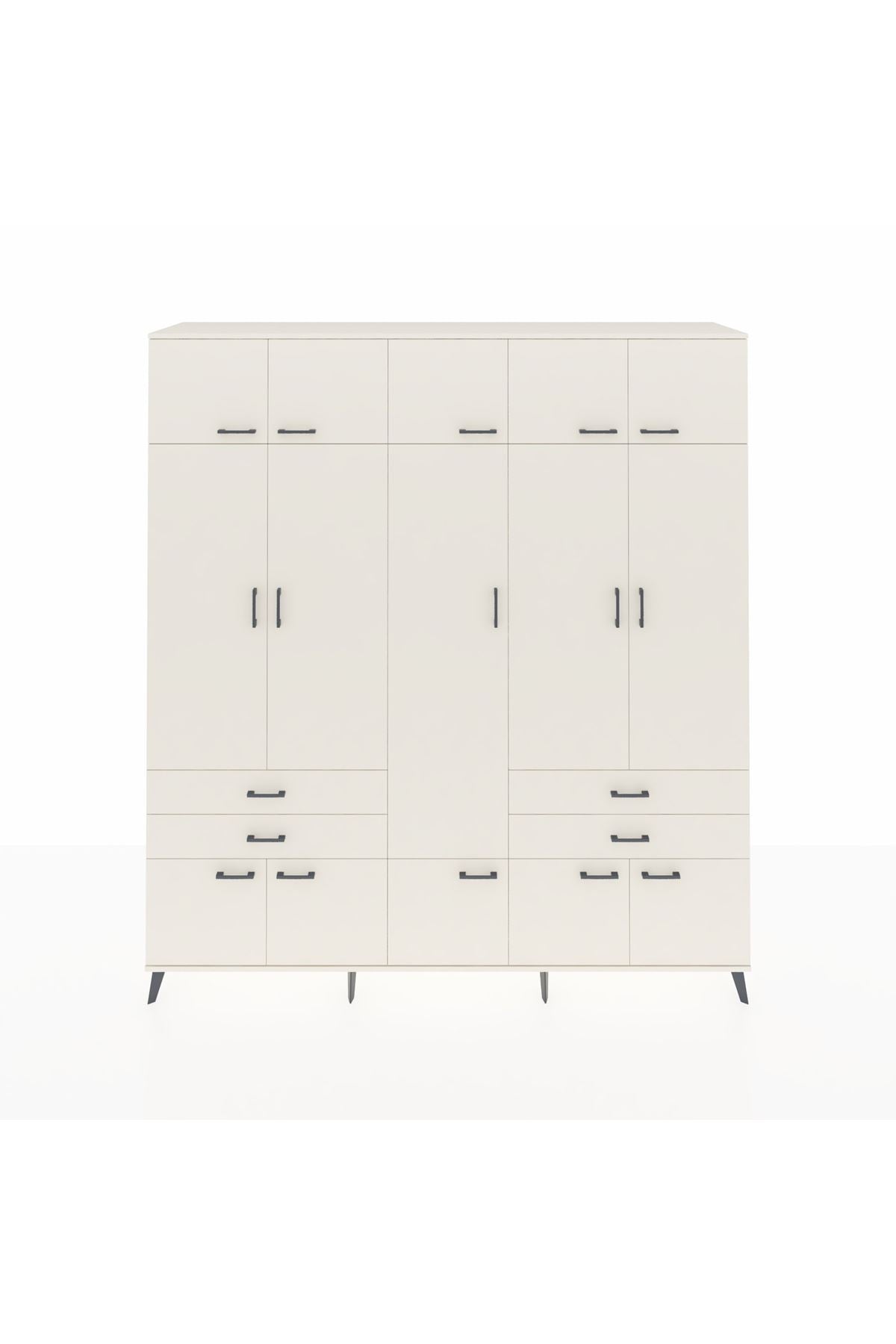 Hyperion Dolap 11 Raflı 4 Çekmeceli 2 Askılı 220x44x243 Aytaşı-Aytaşı/Aytaşı