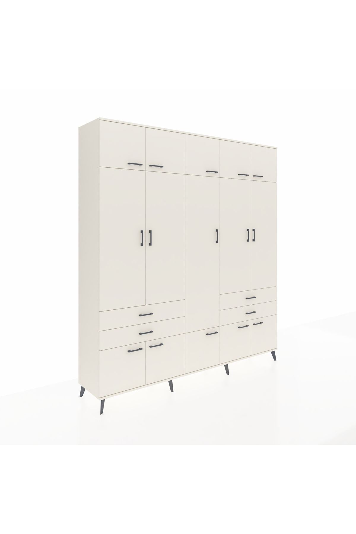 Hyperion Dolap 11 Raflı 4 Çekmeceli 2 Askılı 220x44x243 Aytaşı-Aytaşı/Aytaşı