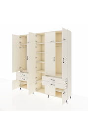 Hyperion Dolap 11 Raflı 4 Çekmeceli 2 Askılı 220x44x243 Aytaşı-Aytaşı/Aytaşı