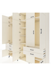 Hyperion Dolap 11 Raflı 4 Çekmeceli 2 Askılı 220x44x243 Aytaşı-Aytaşı/Aytaşı