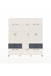 Hyperion Dolap 11 Raflı 4 Çekmeceli 2 Askılı 220x44x243 Aytaşı-Aytaşı/Antrasit