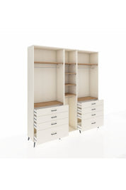 Hyperion Dolap 8 Raflı 8 Çekmeceli 3 Askılı 220x44x243 Aytaşı-Çam/Aytaşı