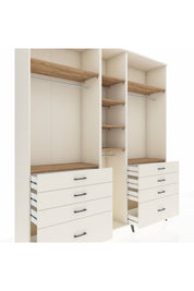 Hyperion Dolap 8 Raflı 8 Çekmeceli 3 Askılı 220x44x243 Aytaşı-Çam/Aytaşı