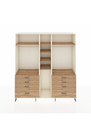 Hyperion Dolap 8 Raflı 8 Çekmeceli 3 Askılı 220x44x243 Aytaşı-Çam/Çam