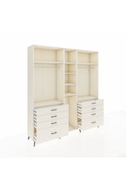 Hyperion Dolap 8 Raflı 8 Çekmeceli 3 Askılı 220x44x243 Aytaşı-Aytaşı/Aytaşı