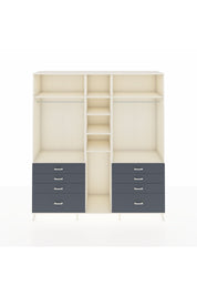 Hyperion Dolap 8 Raflı 8 Çekmeceli 3 Askılı 220x44x243 Aytaşı-Aytaşı/Antrasit