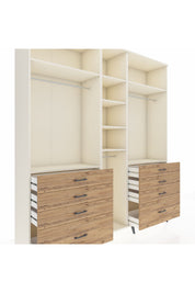 Hyperion Dolap 8 Raflı 8 Çekmeceli 3 Askılı 220x44x243 Aytaşı-Aytaşı/Çam