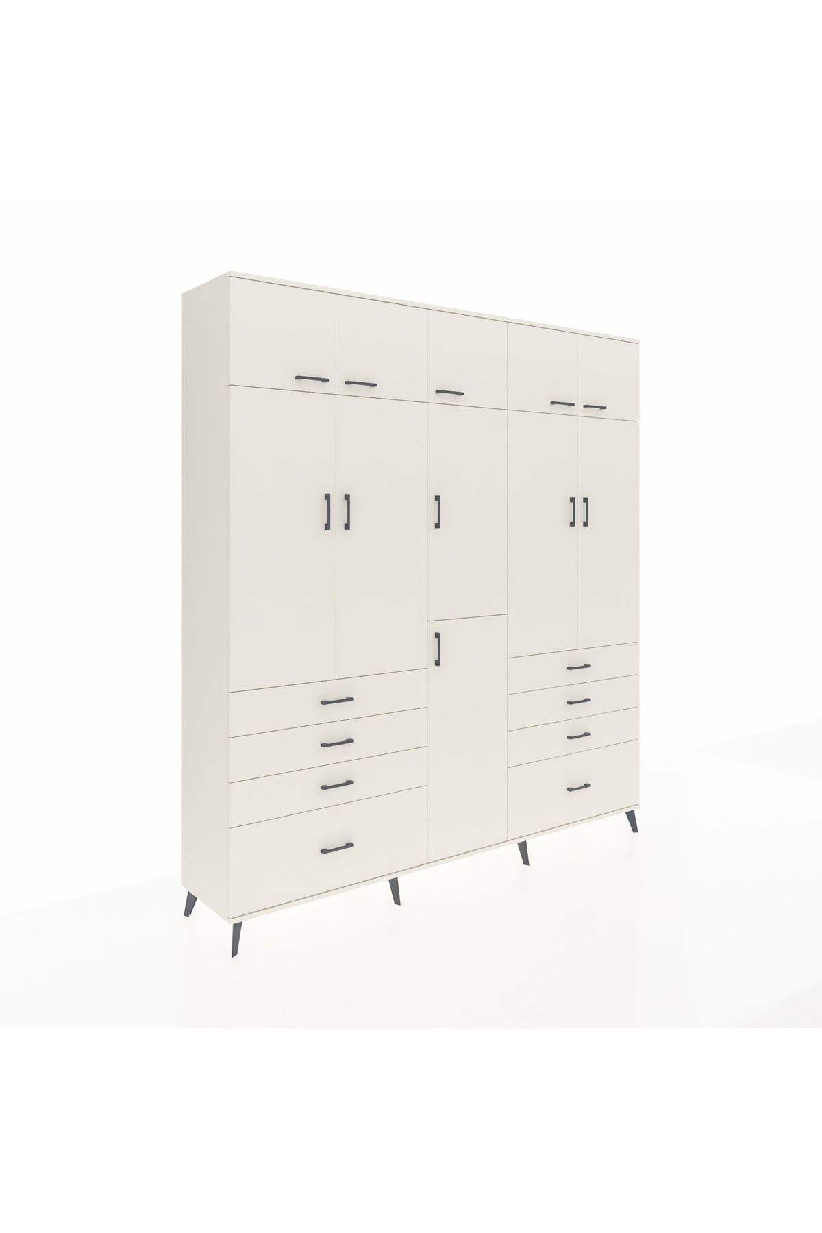 Hyperion Dolap 8 Raflı 8 Çekmeceli 3 Askılı 220x44x243 Aytaşı-Aytaşı/Aytaşı