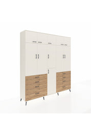 Hyperion Dolap 8 Raflı 8 Çekmeceli 3 Askılı 220x44x243 Aytaşı-Aytaşı/Çam