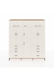 Hyperion Dolap 8 Raflı 8 Çekmeceli 3 Askılı 220x44x243 Çam-Aytaşı/Aytaşı