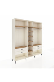 Hyperion Dolap 10 Raflı 4 Çekmeceli 2 Askılı 220x44x243 Aytaşı-Çam/Aytaşı