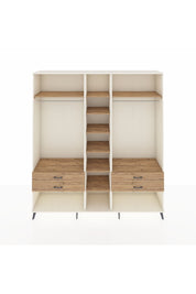 Hyperion Dolap 10 Raflı 4 Çekmeceli 2 Askılı 220x44x243 Aytaşı-Çam/Çam