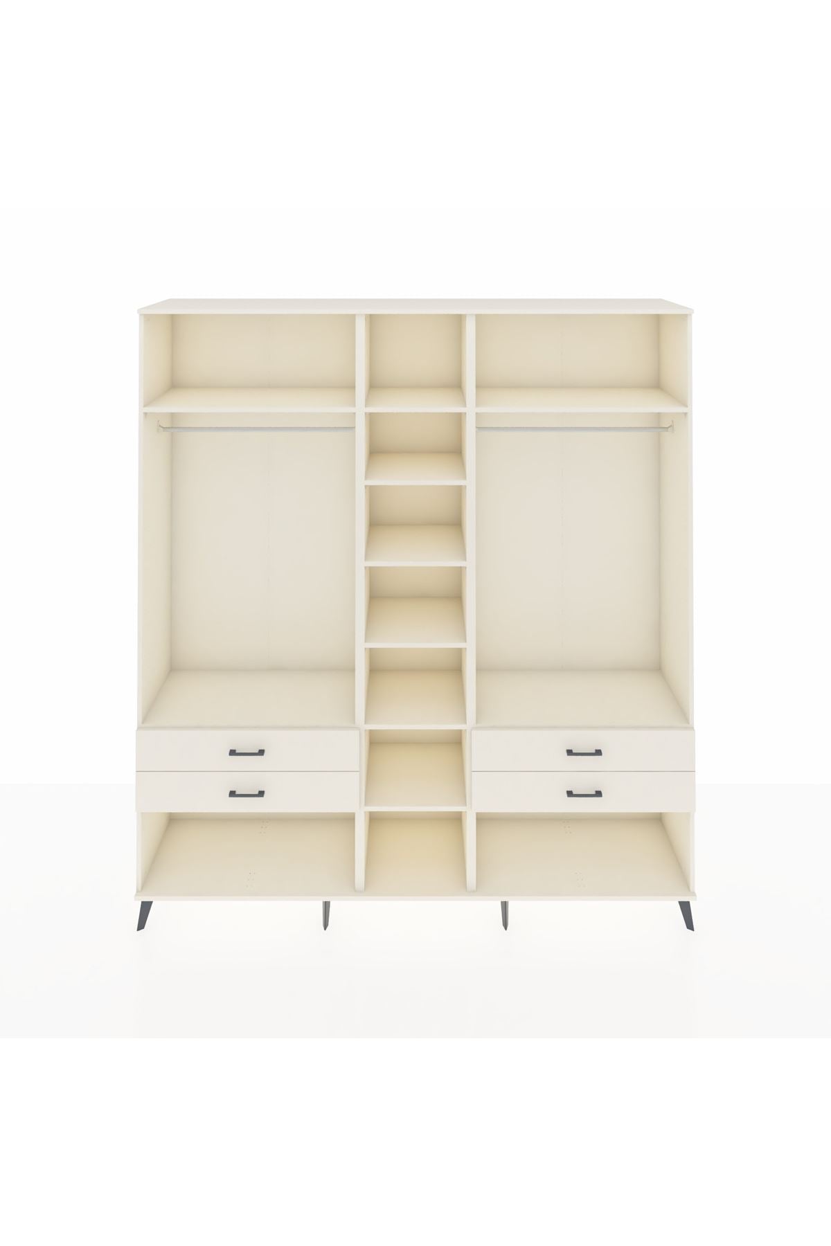 Hyperion Dolap 10 Raflı 4 Çekmeceli 2 Askılı 220x44x243 Aytaşı-Aytaşı/Aytaşı