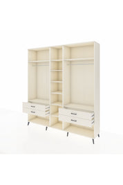 Hyperion Dolap 10 Raflı 4 Çekmeceli 2 Askılı 220x44x243 Aytaşı-Aytaşı/Aytaşı