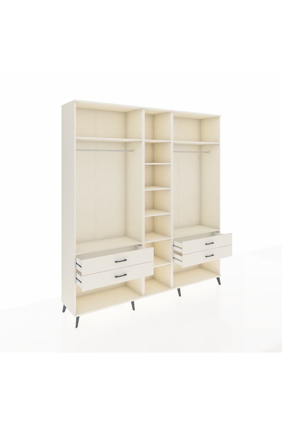 Hyperion Dolap 10 Raflı 4 Çekmeceli 2 Askılı 220x44x243 Aytaşı-Aytaşı/Aytaşı