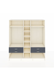 Hyperion Dolap 10 Raflı 4 Çekmeceli 2 Askılı 220x44x243 Aytaşı-Aytaşı/Antrasit